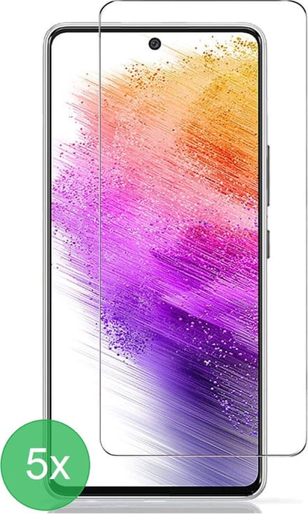 Geschikt Voor: Samsung Galaxy A73 5G Screenprotector 5x - screen protector - glas - bescherm - beschermglas - ZT Accessoires