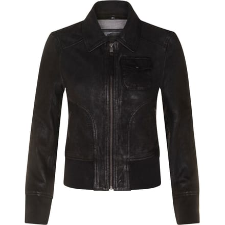 Dames leren MA-1 Varsity jack-Ann Arbor