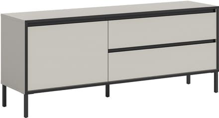 Tron TV-meubel 1 vouwdeur, 2 lades kasjmier decor.