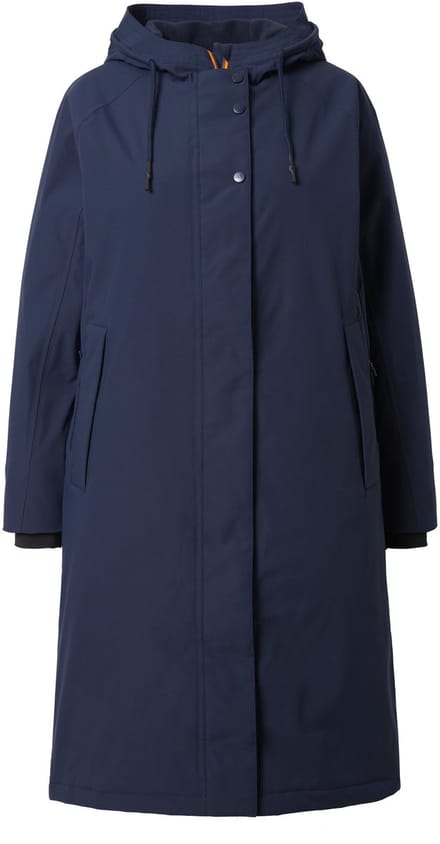 Laurasøn - Dames - Functionele jas capuchon 2-wegrits dubbele zakken - Marine - Maat 40+