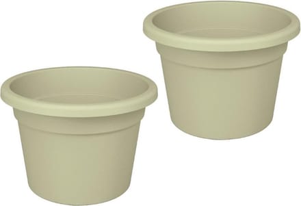Bloempot Rond Premium 30cm + Bodemgaten SALIEGROEN Nicoli / 2 STUKS ! /