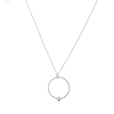 Go Dutch Label Ketting circle bij Zilver N1707-1