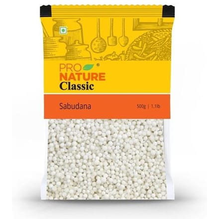Pro Nature Biologische Sabudana 500 gram yellow