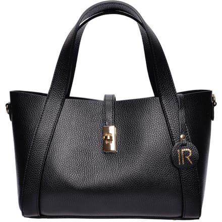 Isabella Rhea Zwart Rundleer Tas