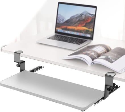 Bureau Verhoger - Toetsenbord Plateau - Ergonomisch Werken - In Hoogte Verstelbaar - 52 cm Breed - Wit