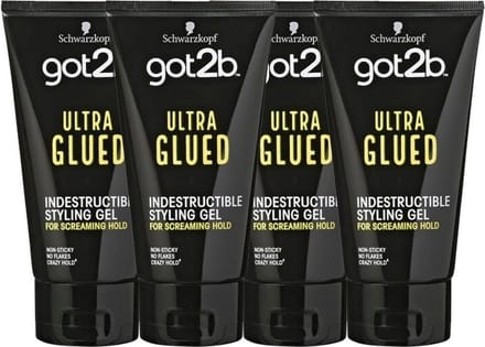 Schwarzkopf Got2b Ultra Glued haargel Multi Pack - 4 x 150 ml