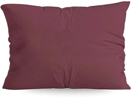 Zelesta Pure Uni Katoen Kussensloop set van 2 - Bordeauxrood 80x80cm