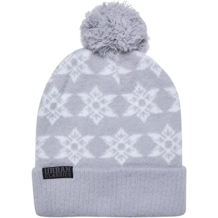 Urban Classics - Pom lightasphalt one size Pompom Beanie muts - Grijs