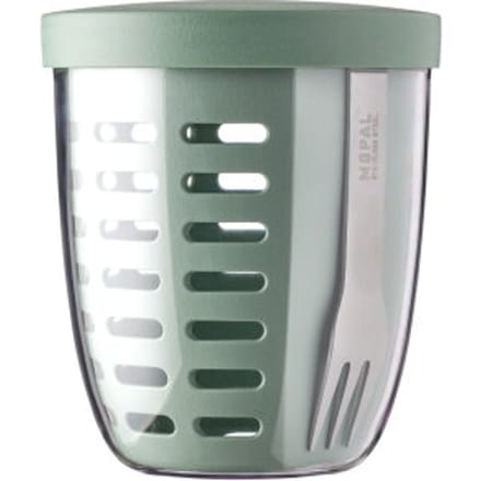Mepal - Ellipse fruit & veggie pot - 600 ml - Incl. vorkje - Nordic sage