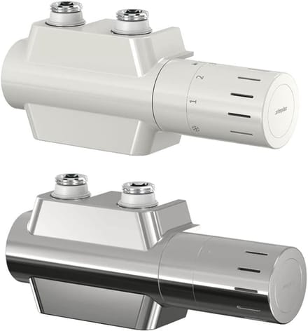 Verwarming Set - Radiator Klep - Verwarming Installeren - Variabele Aansluiting - 50 mm Hartafstand - Wit