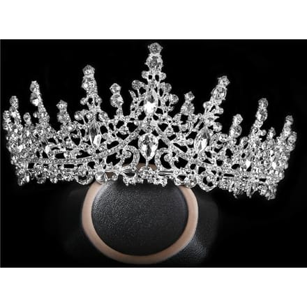 Couronne Tiara Dorée Mariée Strass Nouvelle Coréenne Mariage Accessoires de Mariage Blanc Accessoires de Cheveux de Mariage gray