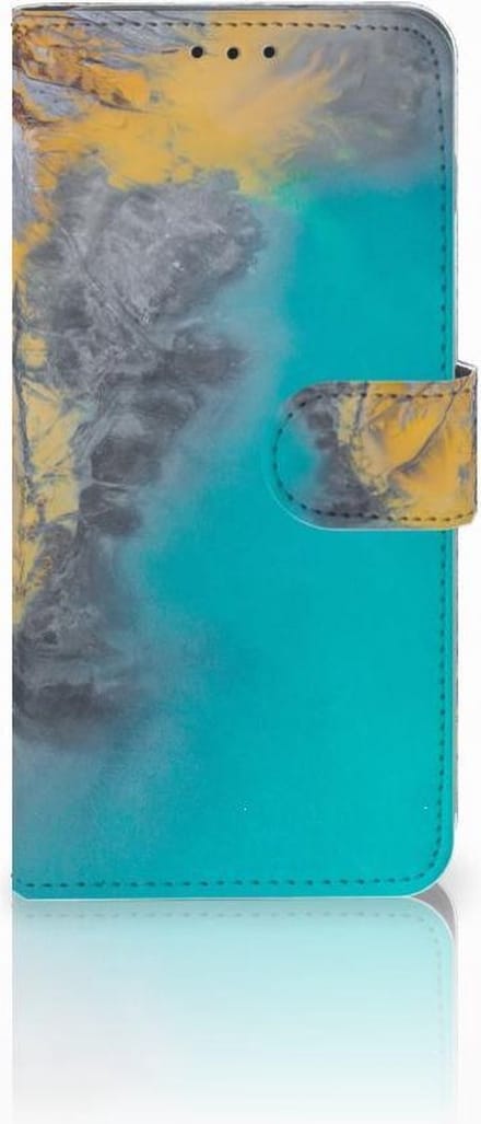 Samsung Galaxy S10 Plus Bookcase Marble Blue Gold