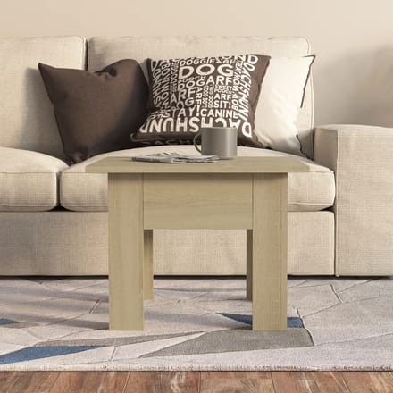 vidaXL - Salontafel - 55x55x42 - cm - bewerkt - hout - sonoma - eikenkleurig