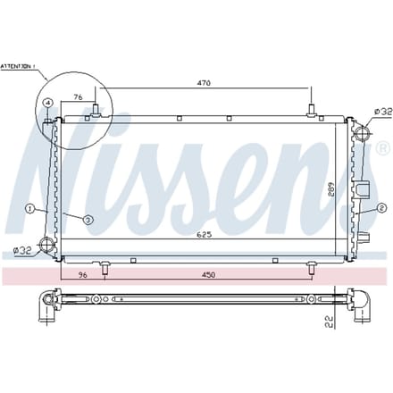 Radiator, motorkoeling NISSENS 62785A