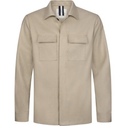 Overshirt Profuomo beige katoen