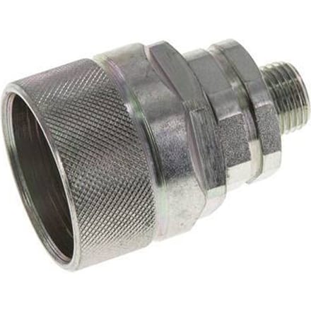 Stalen DN 12.5 Hydraulische Koppeling Insteeknippel 10 mm L Knelring ISO 14541/8434-1 D M36 x 2