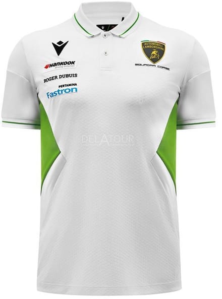 Lamborghini Squadra Corse Men Polo Wit Medium