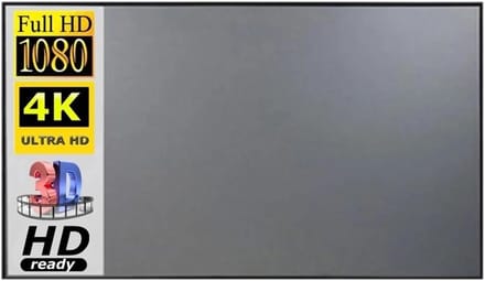 Projectiescherm - Draagbaar Scherm - Thuisbioscoop Ervaring - Reflecterende Stof - 100 120 Inch - Mat Wit