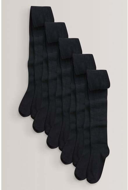 Next - Meisjes - Set van 5 katoenrijke schoolmaillots - Zwart