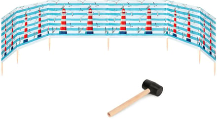 Garronda Strand Windscherm Met Stokken - Windscherm Strand – Windscherm – Rubberen hamer – GD-EX-Wb-8m