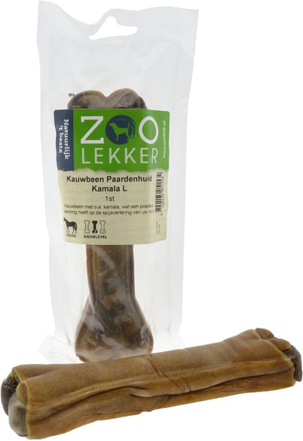 Zoolekker Kauwbeen - kauwbot hond - Paardenhuid Kamala Large