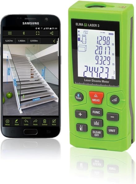 Elma laser afstandsmeter met bluetooth 0-80 meter (S-ELMA Laser 3)