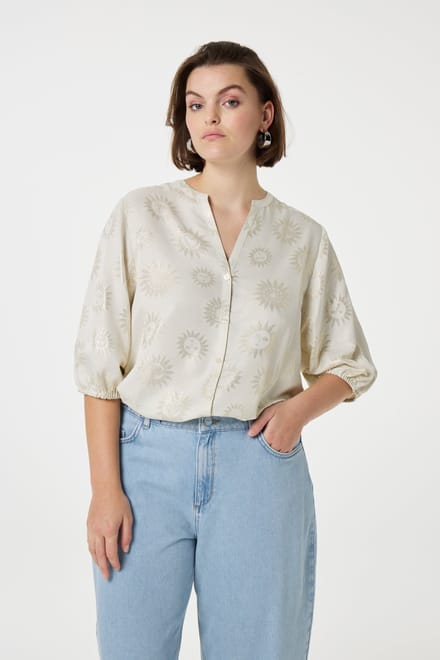 Fabienne Chapot Gina Blouse Cosy White Maat: 40 | Blouses Outlet | Dames | Wit