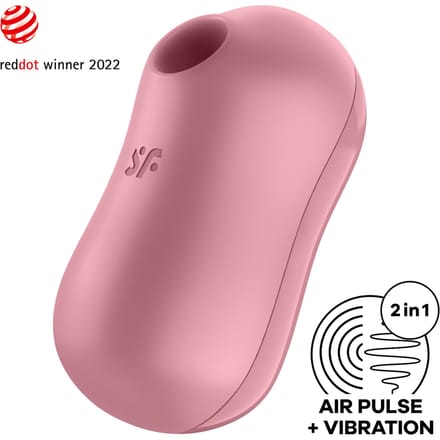 Satisfyer 'Cotton Candy', 8,5 cm, drukgolven en trillingen, speels design