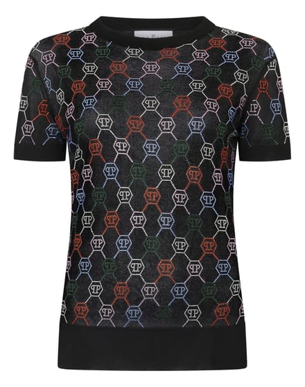 Knitted Sexy Pure Fit T-Shirt Multicolor Monogram