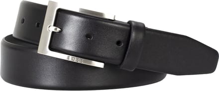 BOSS leren heren riem - zwart