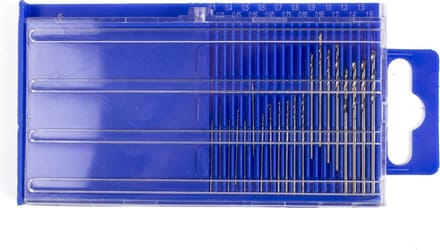 Benson 20-delige HSS boorset - micro en mini boren - 0.3 tot 1.6 mm