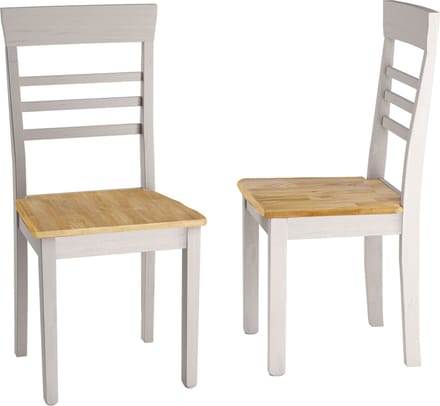 MONTANA-Eetkamerstoel in wit MDF, 2 Pak