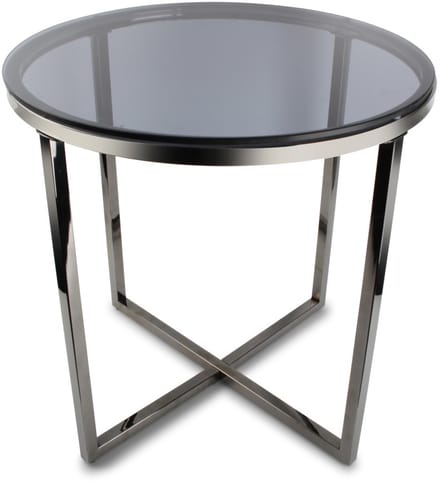 S|P Collection - Bijzettafel 55xH55cm zwart/smoked - Rama