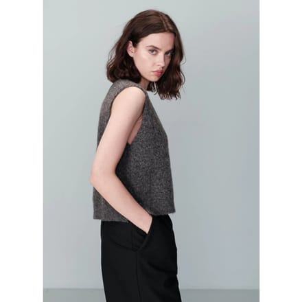 Grijs gebreid gilet Nars - Grace & Mila