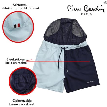 Pierre Cardin - Heren Zwembroek - Sky - Navy - XL
