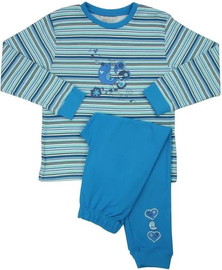 Angelfish Meisjes Pyjama - 100% Katoen - Blauw - Maat 98