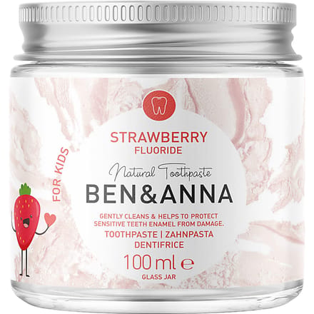 Ben & Anna Tandpasta met Fluoride - Aardbei