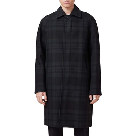 AllSaints Marton Coat Black Größe: 36 | Einreihige Mäntel Outlet | Herren | Schwarz