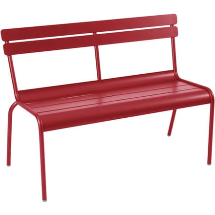 Fermob - LUXEMBOURG tuinbank met rugleuning - 43 chili mat - rood