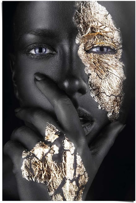 Poster Gouden hand - 91,5 x 61 - Papier - REINDERS