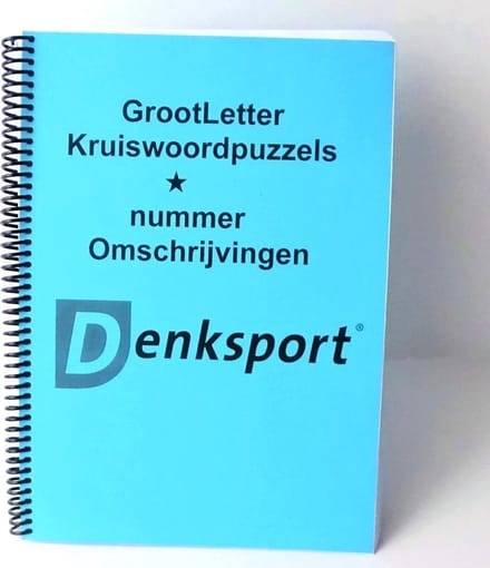 Denksport -Groot letter- Kruiswoordpuzzels- Moeilijkheidsgraad: 1-ster