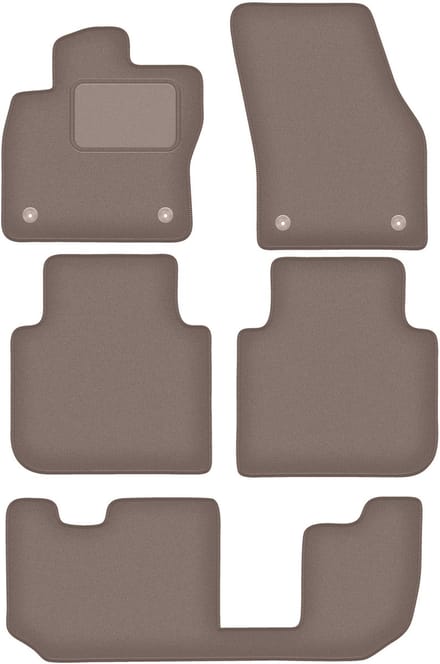 Beige veloursmatten voor: Seat Tarraco 7-zits (2018-)