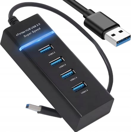 Actie4you® - Usb Splitter - Usb Hub - 4 Poort - USB 3.0 - 5G - Zwart