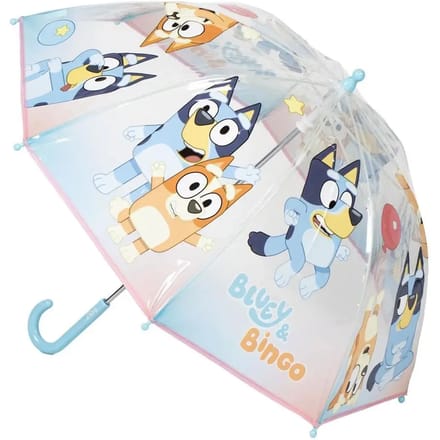 Cerdá Bluey Serie - Transparante Paraplu - Bingo en Bluey - 71 cm Diameter