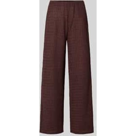 broek met rechte pijpen in structuurlook model 'ILSE'
