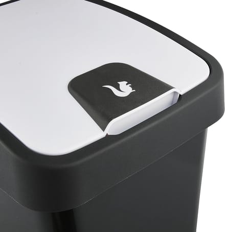 RFWR® Premium Afvalbak met Klepdeksel - 60 L - Soft-Touch - Grafietgrijs