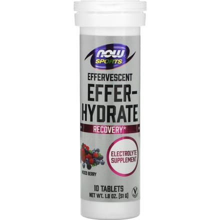 Now Foods Effer-Hydrate (10 serv) Mixed Berry - Intra- & Post-Workout - voor na de training