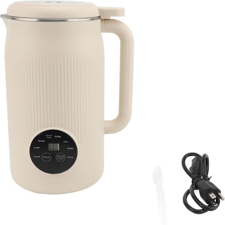 Elektrische Sojamelk Maker 10 Blad Malen Thuis Sojabonenmelk Machine voor Fruit Groenten Droog Nat beige