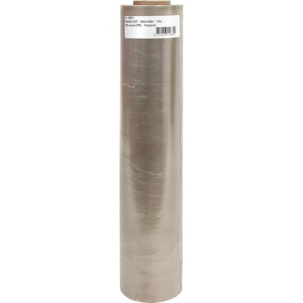Wikkelfolie IEZZY 500mmx300m 17mu 100% recycled (PCR) transparant