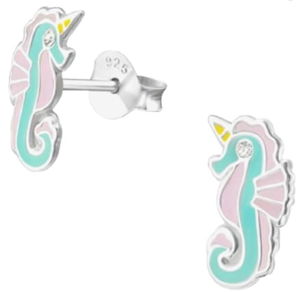 Joy|S - Zilveren zeepaardje oorbellen - 5 x 10 mm